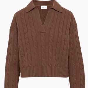 Sunday Best Brown Cable Knit Sweater
